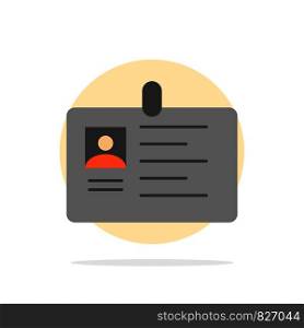 Card, Business, Corporate, Id, ID Card, Identity, Pass Abstract Circle Background Flat color Icon