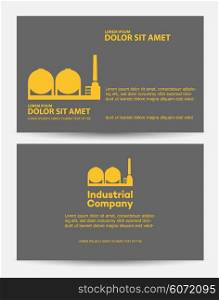 Card construction industry made a template for business and industrial companies in the dark colors