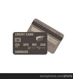 Card credit icon vector isolated illustration payment design business money plastic bank