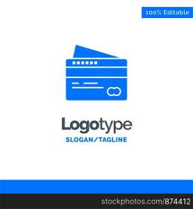 Card, Credit, Payment, Pay Blue Business Logo Template