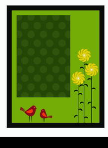 Card Design Artistic Flower