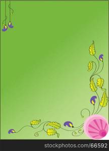 Card Design Artistic Flower Vector Art