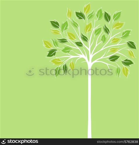 Card design with stylized trees.. Card design with stylized trees