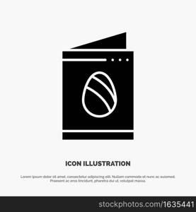 Card, Egg, Easter, Wedding solid Glyph Icon vector
