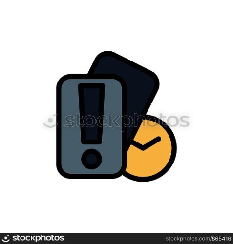 Card, Hand, Holding, Referee Flat Color Icon. Vector icon banner Template