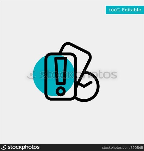 Card, Hand, Holding, Referee turquoise highlight circle point Vector icon