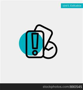 Card, Hand, Holding, Referee turquoise highlight circle point Vector icon
