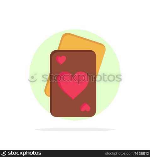 Card, Love, Heart, Wedding Abstract Circle Background Flat color Icon