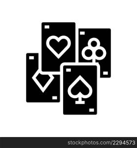 card magic glyph icon vector. card magic sign. isolated contour symbol black illustration. card magic glyph icon vector illustration