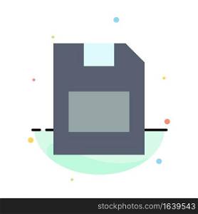 Card, Memory Card, Storage, Data Abstract Flat Color Icon Template