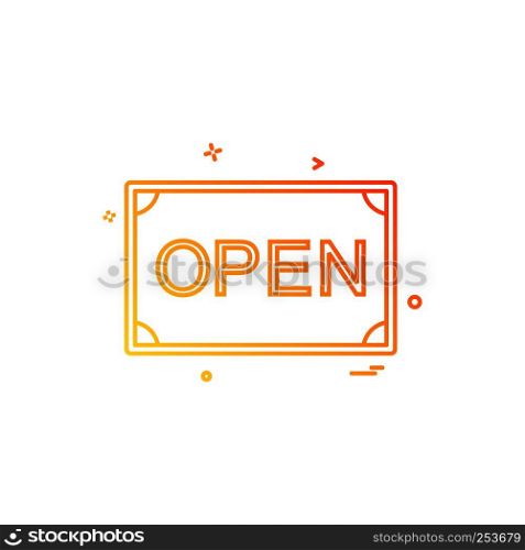 card open shop icon vector design