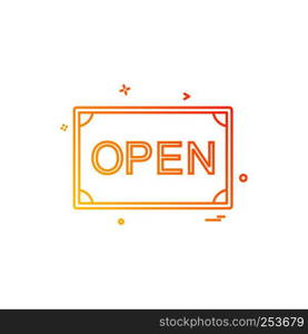 card open shop icon vector design