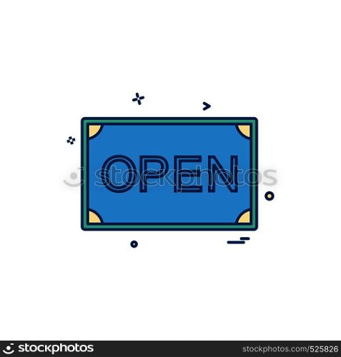 card open shop icon vector design