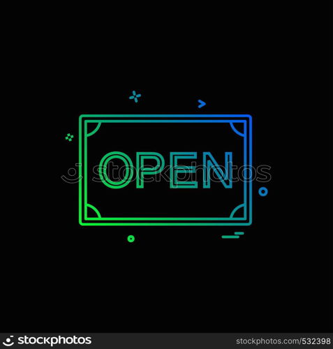 card open shop icon vector design