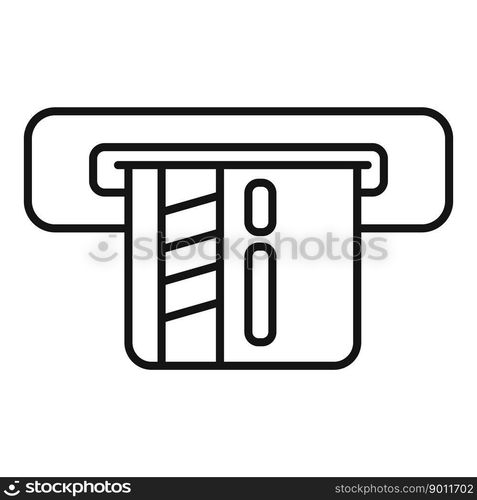 Card paid parking icon outline vector. Barrier park. Zone transport. Card paid parking icon outline vector. Barrier park