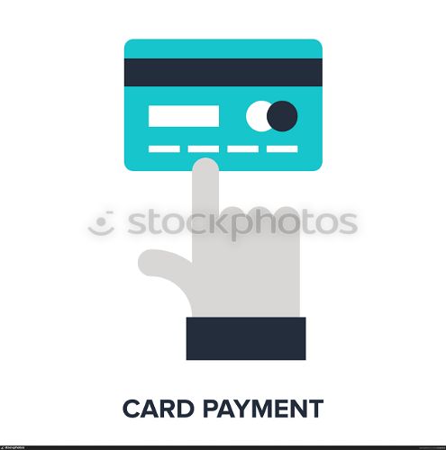 card payment. Abstract vector illustration of card payment flat design concept.
