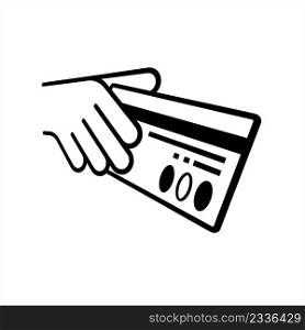 Card Payment Icon, Digital Payment, Credit, Debit, Plastic Card Payment, Pay Online Vector Art Illustration