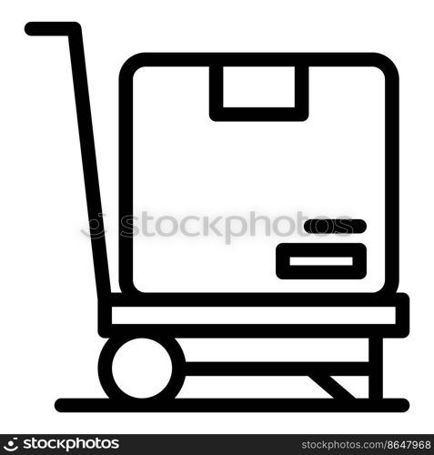 Card relocation box icon outline vector. Home furniture. Cargo company. Card relocation box icon outline vector. Home furniture