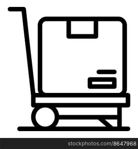 Card relocation box icon outline vector. Home furniture. Cargo company. Card relocation box icon outline vector. Home furniture