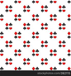 Card suits pattern. Cartoon illustration of card suits vector pattern for web. Card suits pattern, cartoon style
