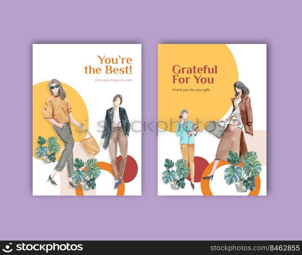 Card template with world water day concept design watercolor vector illustration 