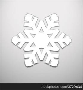 Card with cut out christmas snowflake silhouette