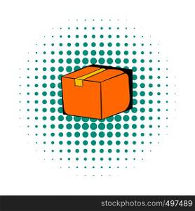Cardboard box comics icon isolated on a white background. Cardboard box comics icon