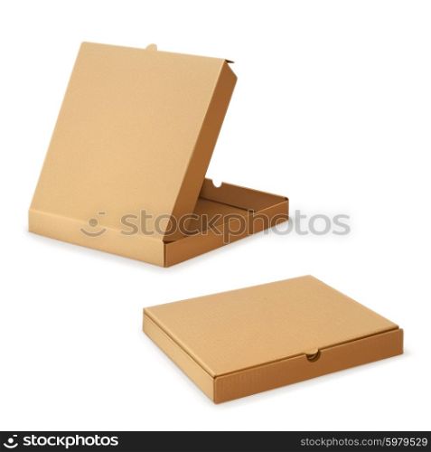 Cardboard box for pizza, vector illustration