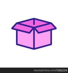 cardboard box icon vector. Thin line sign. Isolated contour symbol illustration. cardboard box icon vector. Isolated contour symbol illustration