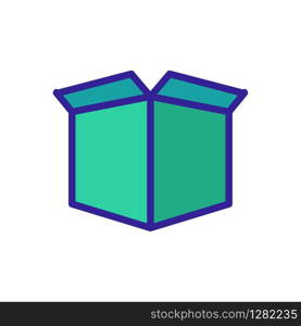 cardboard box icon vector. Thin line sign. Isolated contour symbol illustration. cardboard box icon vector. Isolated contour symbol illustration