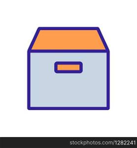 cardboard box icon vector. Thin line sign. Isolated contour symbol illustration. cardboard box icon vector. Isolated contour symbol illustration