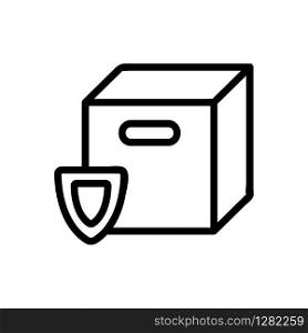 cardboard box icon vector. Thin line sign. Isolated contour symbol illustration. cardboard box icon vector. Isolated contour symbol illustration