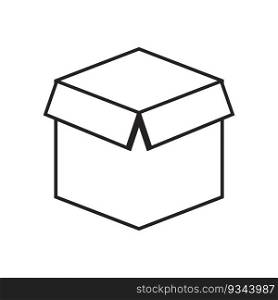 Cardboard box mockup isolated on white background. Shipping box layout, vector illustration design