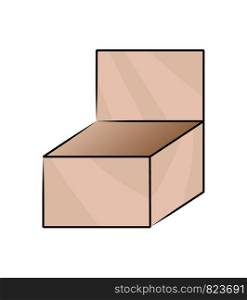 cardboard box on white, vector illustration eps 10