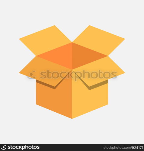 Cardboard open box icon Vector illustration eps10. Cardboard open box icon Vector illustration
