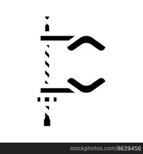 cardellini clamp glyph icon vector. cardellini clamp sign. isolated symbol illustration. cardellini clamp glyph icon vector illustration