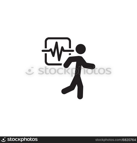 Cardio Workout and Medical Services Icon.. Cardio Workout and Medical Services Icon. Flat Design. Isolated.