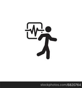 Cardio Workout and Medical Services Icon.. Cardio Workout and Medical Services Icon. Flat Design. Isolated.