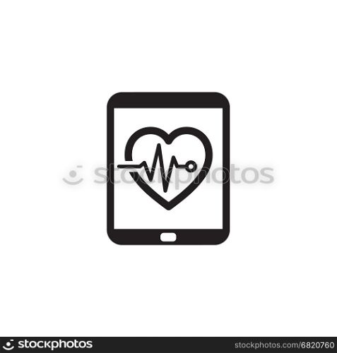 Cardiogram and Medical Services Icon. Flat Design.. Cardiogram and Medical Services Icon. Flat Design. Isolated.