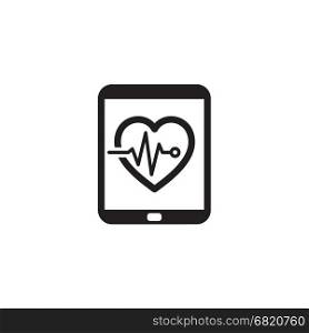 Cardiogram and Medical Services Icon. Flat Design.. Cardiogram and Medical Services Icon. Flat Design. Isolated.