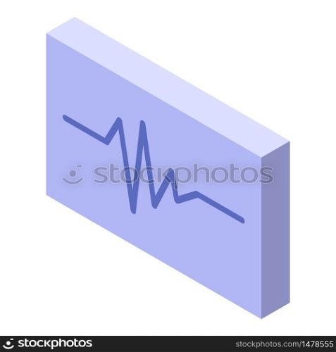 Cardiogram icon. Isometric of cardiogram vector icon for web design isolated on white background. Cardiogram icon, isometric style