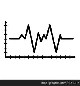 Cardiogram icon. Simple illustration of cardiogram vector icon for web. Cardiogram icon, simple style