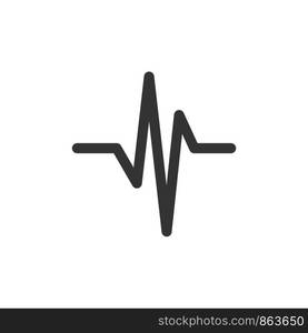 Cardiogram Line Pulse Medicare Logo Template Illustration Design. Vector EPS 10.