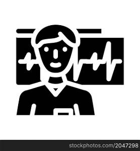 cardiologist doctor glyph icon vector. cardiologist doctor sign. isolated contour symbol black illustration. cardiologist doctor glyph icon vector illustration