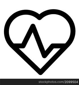 Cardiology department in the hospital with a heart and an oscillating wave logotype
