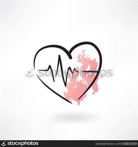 cardiology heart grunge icon
