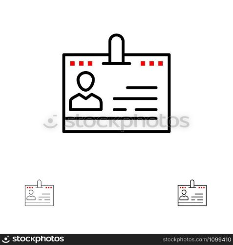Cards, Business, Contacts, Id, Office, People, Phone Bold and thin black line icon set