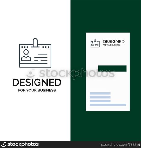 Cards, Business, Contacts, Id, Office, People, Phone Grey Logo Design and Business Card Template