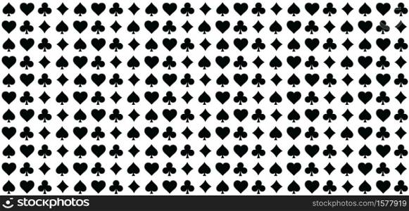 Cards game spades Queen King Heart Ace Poker player card Spade jack pattern Vector bridge icon Gambling play suit black blackjack Casino club gaming