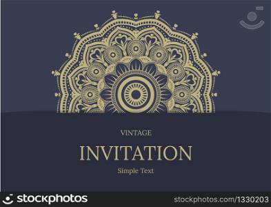 Cards or invitations with mandala pattern.Vector vintage hand-drawn highly detailed mandala elements. Luxury lace festive ornament card. Islam, Arabic, Indian, Turkish, Ottoman, Pakistan motifs.